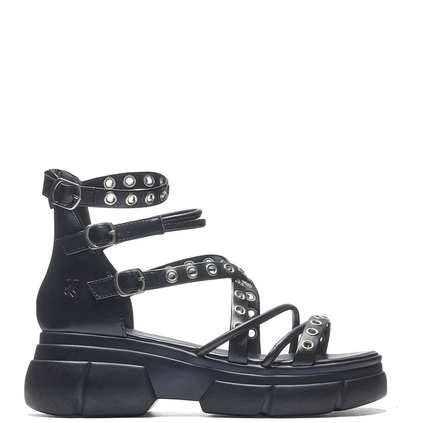 KOI footwear Platform Sandalen-Dark Writings Stevige Sandalen Met Bandjes - Zwart