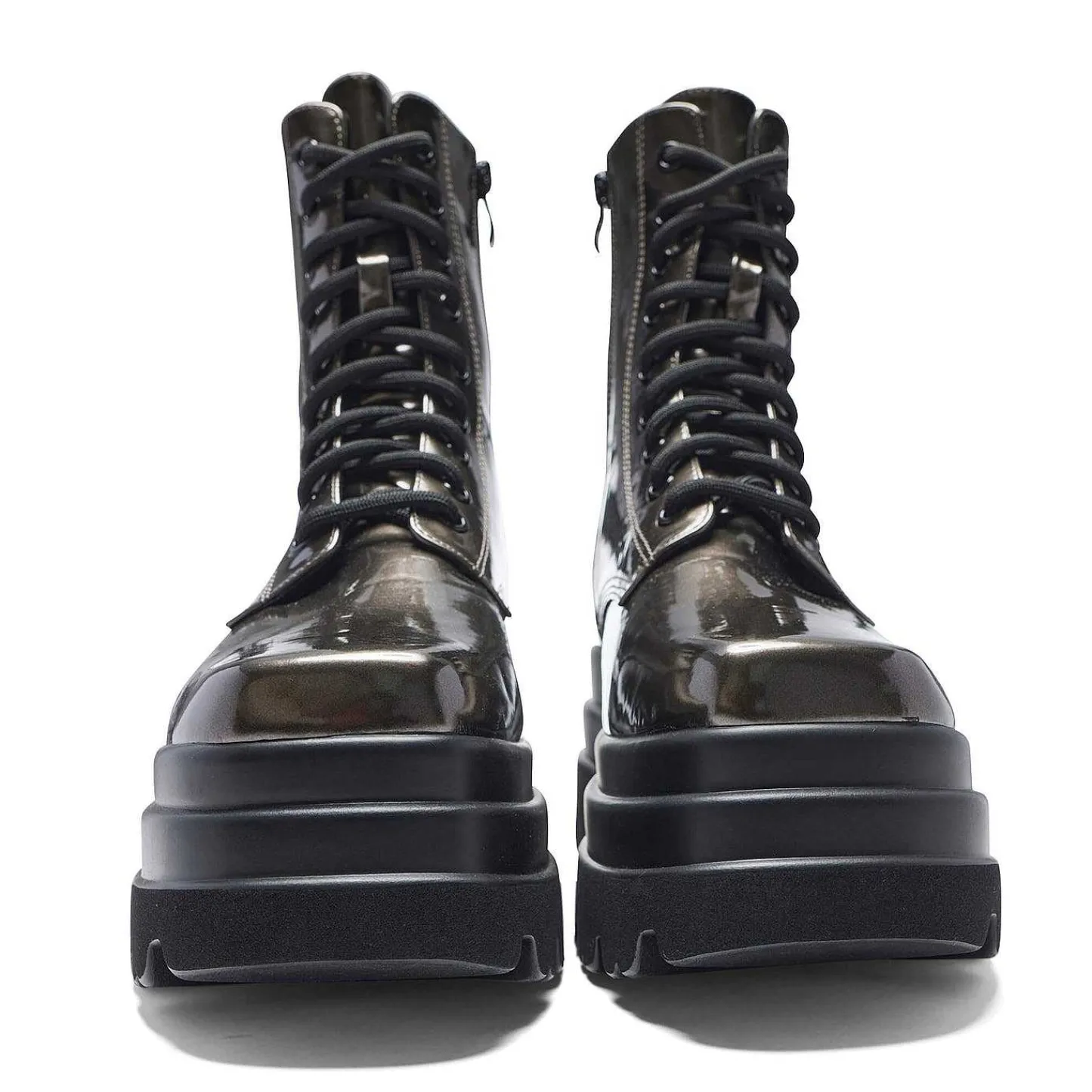 KOI footwear Platformlaarzen-Deathwatch Trident Platformlaarzen - Statisch Grijs