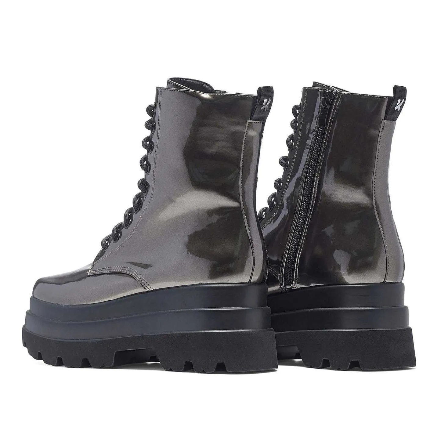 KOI footwear Platformlaarzen-Deathwatch Trident Platformlaarzen - Statisch Grijs