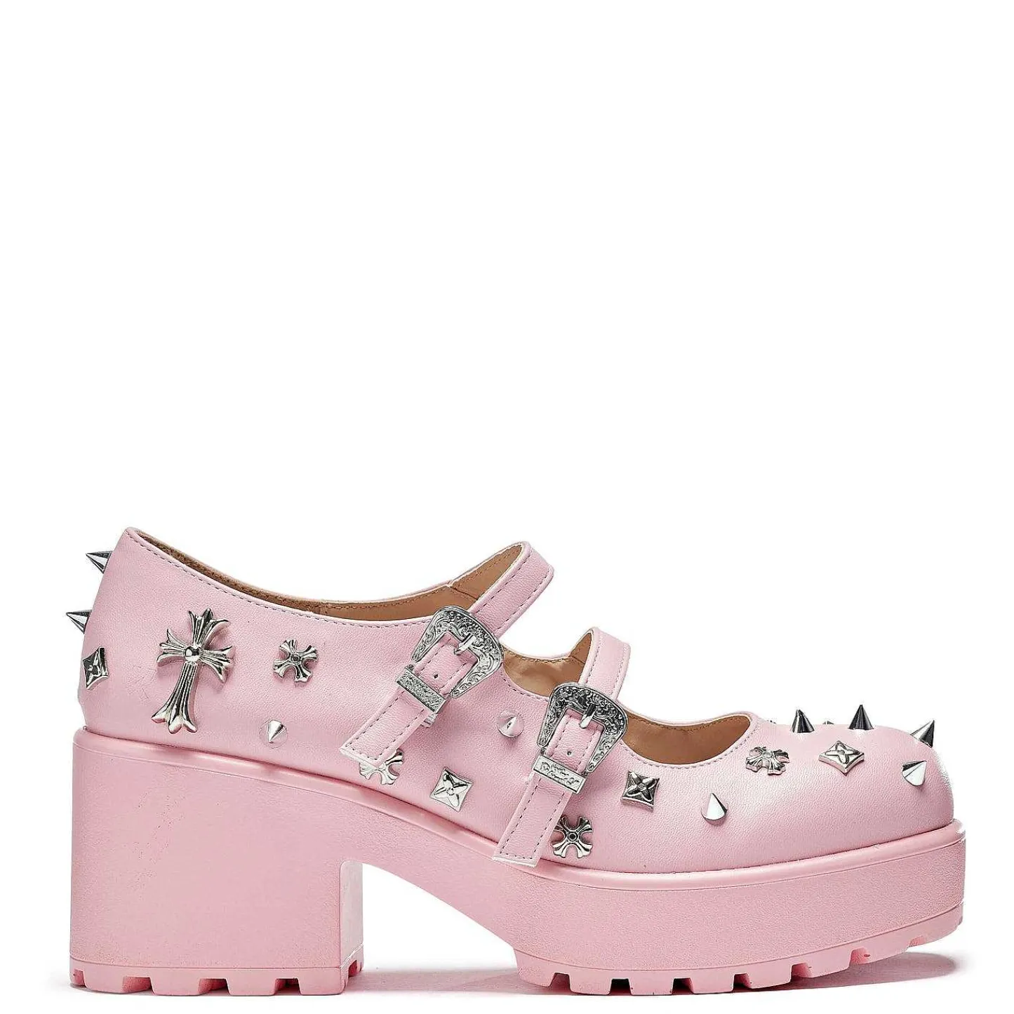 KOI footwear Mary Janes Met Hakken-Devil Blushes Mary Jane Schoenen Met Dubbele Riem