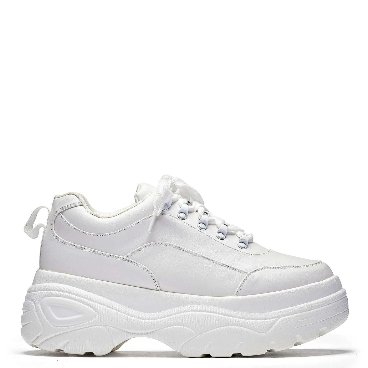 KOI footwear Dikke Sneakers-Jennie Striker Witte Dikke Bubble-Sneakers