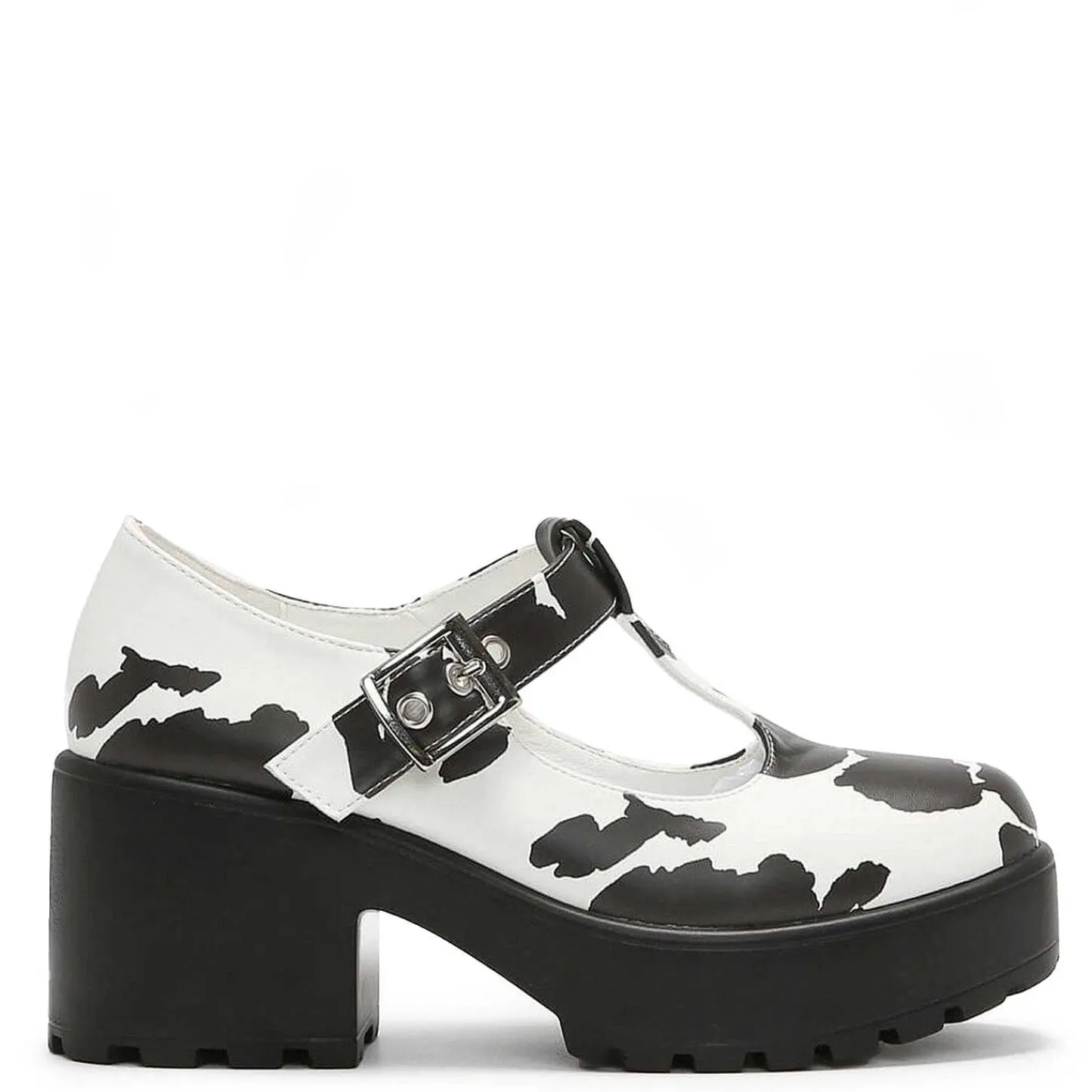 KOI footwear Mary Janes Met Hakken-Mary Jane Schoenen Met Sai Koeienprint 'Nettie Edition'