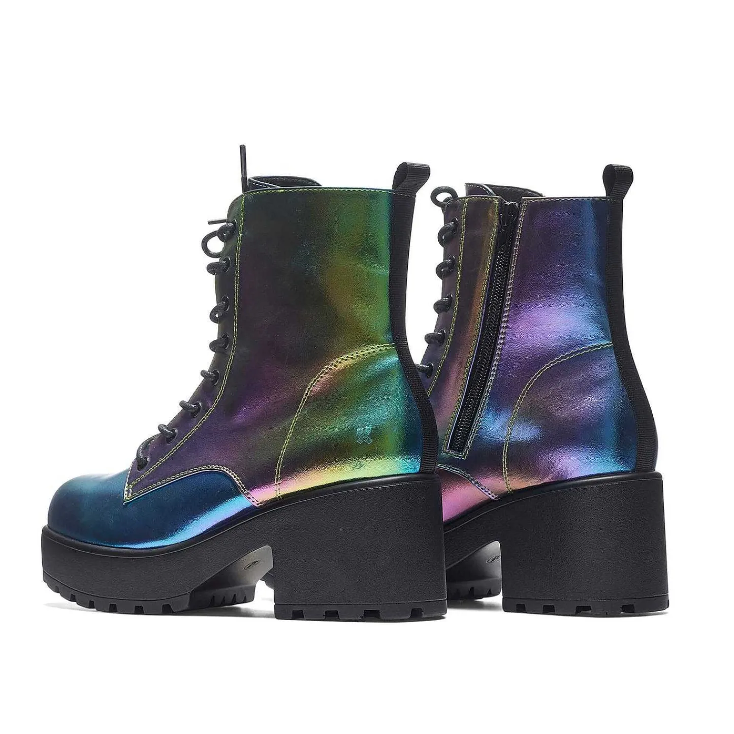 KOI footwear Dikke Laarzen-Militaire Laarzen Met Bismutplatform - Regenboog