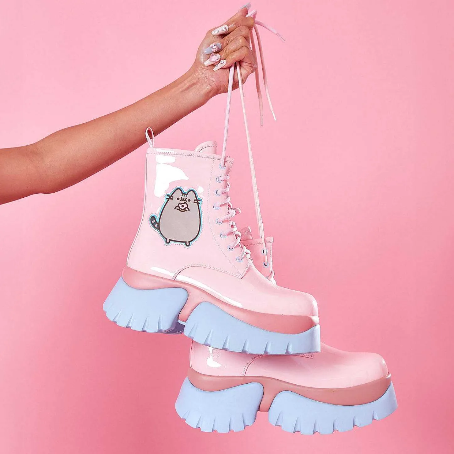 KOI footwear Dikke Laarzen-Pusheen Donuts Pastel Laklaarzen