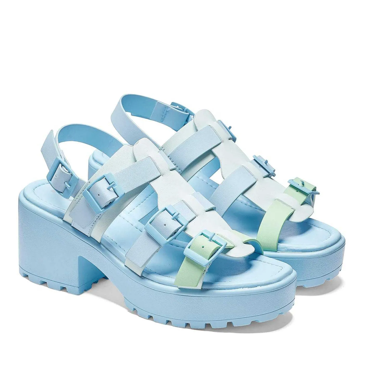 KOI footwear Sandalen Met Bandjes-Sugar Season Sandalen Met Dikke Gesp - Blauw