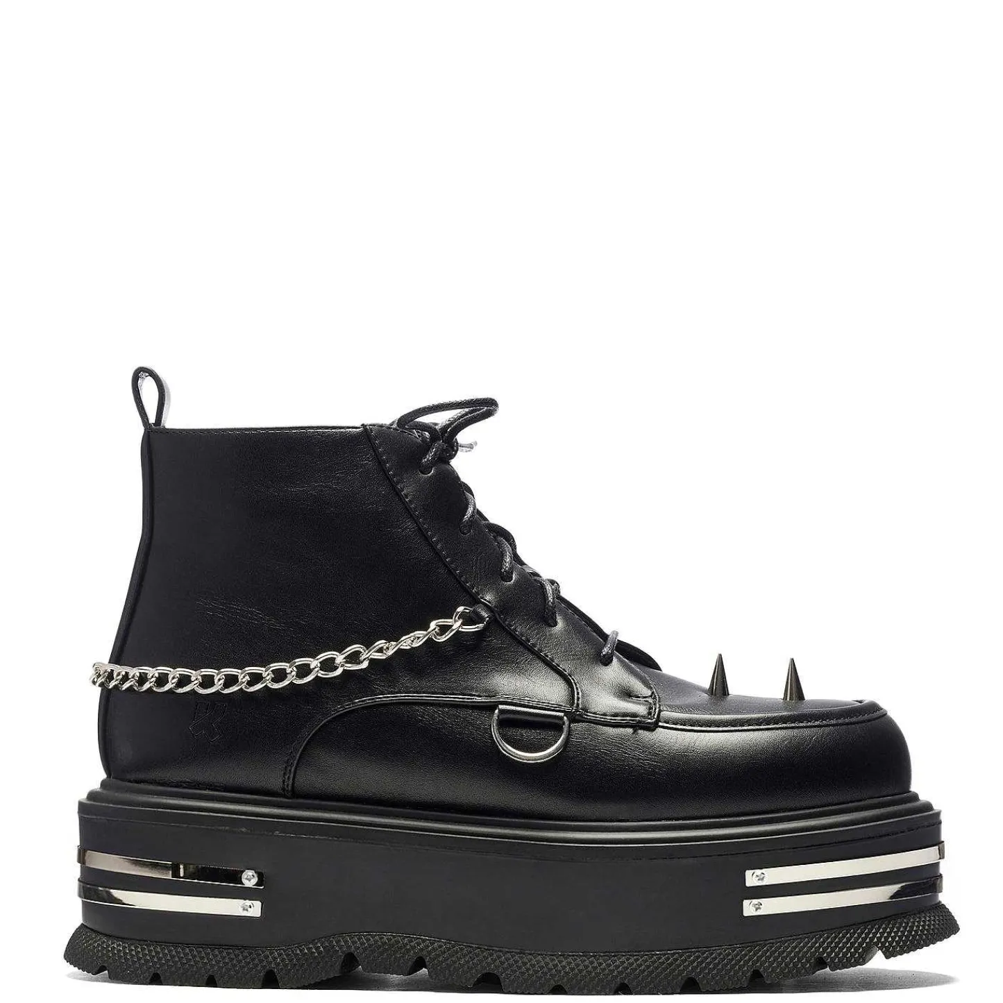 KOI footwear Enkel Laarzen-The Silence Heren Platform Grunge Laarzen - Zwart