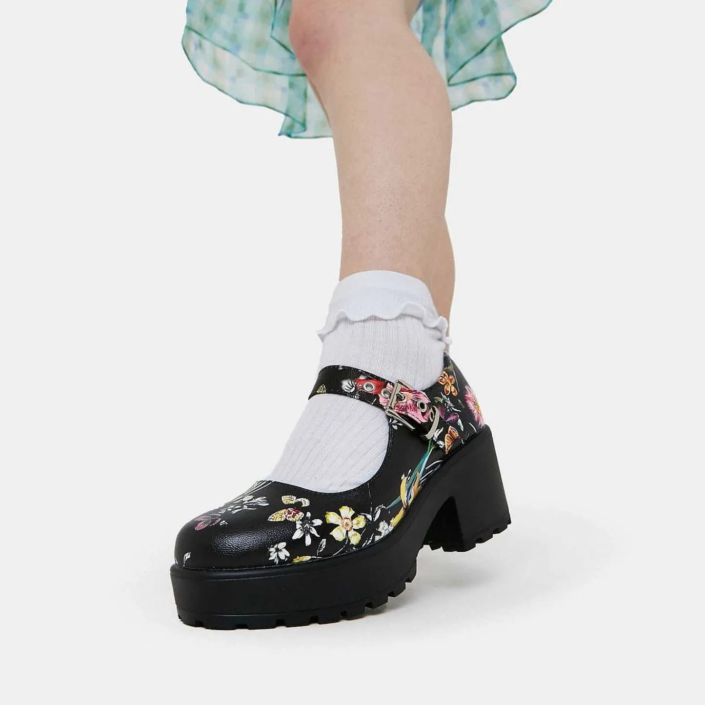 KOI footwear Gedrukte Mary Janes-Tira Mary Jane Schoenen 'Floral Edition'