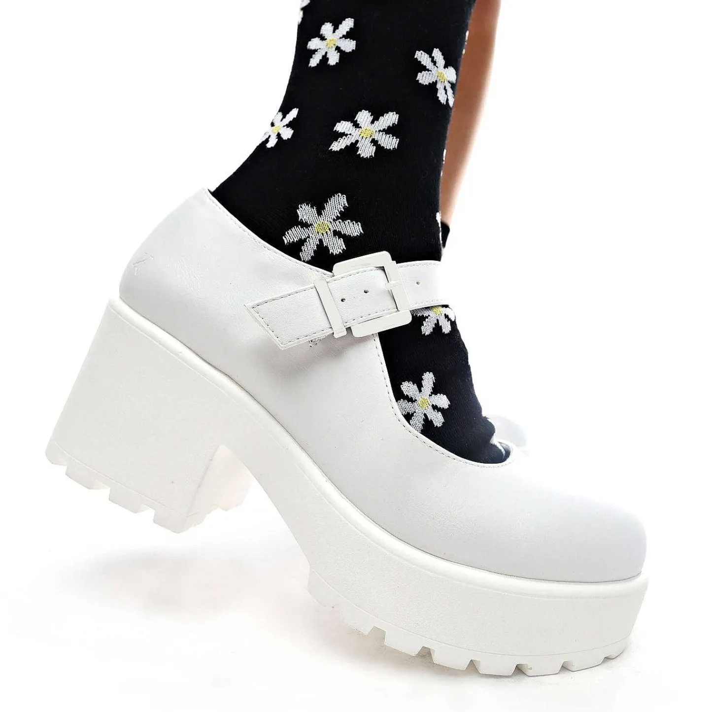 KOI footwear De Maryjane-Tira Mary Jane Schoenen 'White Washout Edition'