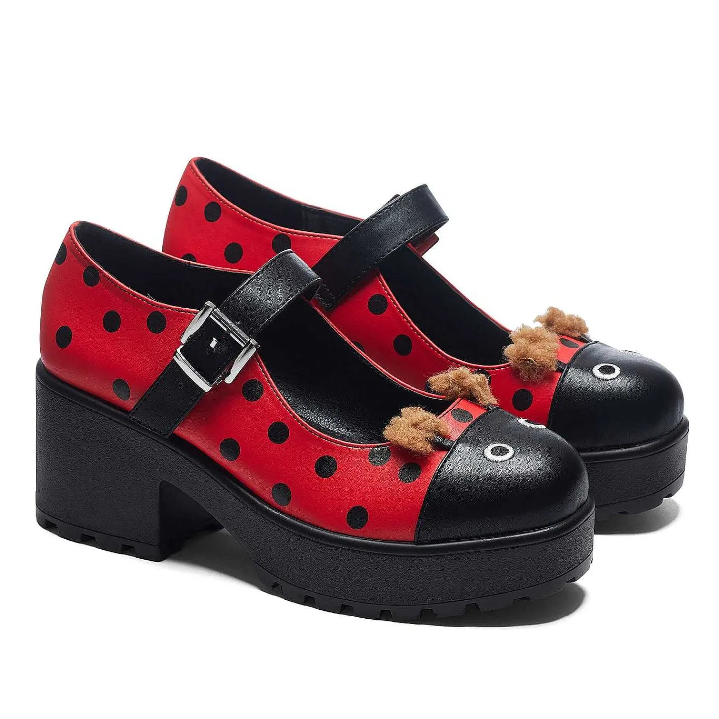 KOI footwear Gedrukte Mary Janes-Tira Mary Janes 'Lucky Ladybird-Editie' | Koi-Schoenen