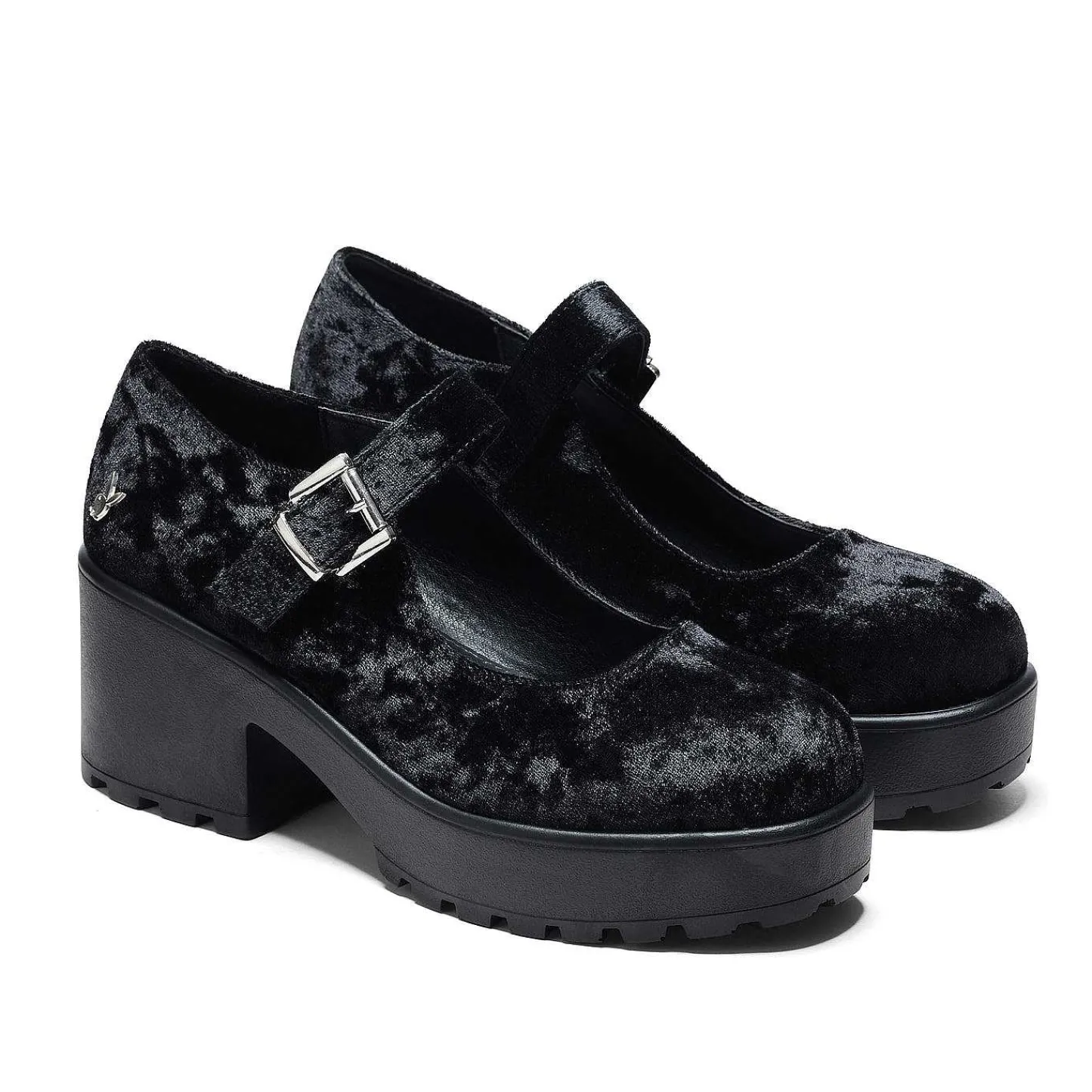 KOI footwear Mary Janes Met Hakken-Tira Playboy Mary Janes 'Dark Vigilante-Editie' | Playboy X Koi