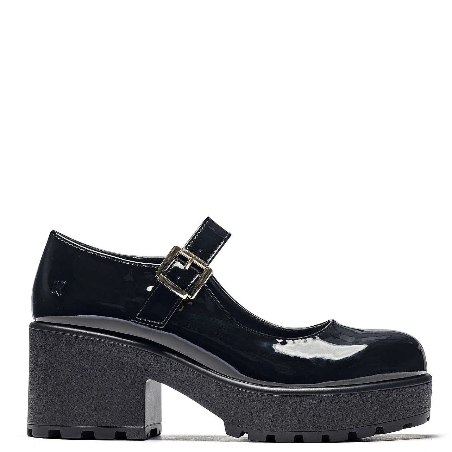 KOI footwear Mary Janes Met Hakken-Zwarte Dikke Platform Mary Jane Schoenen