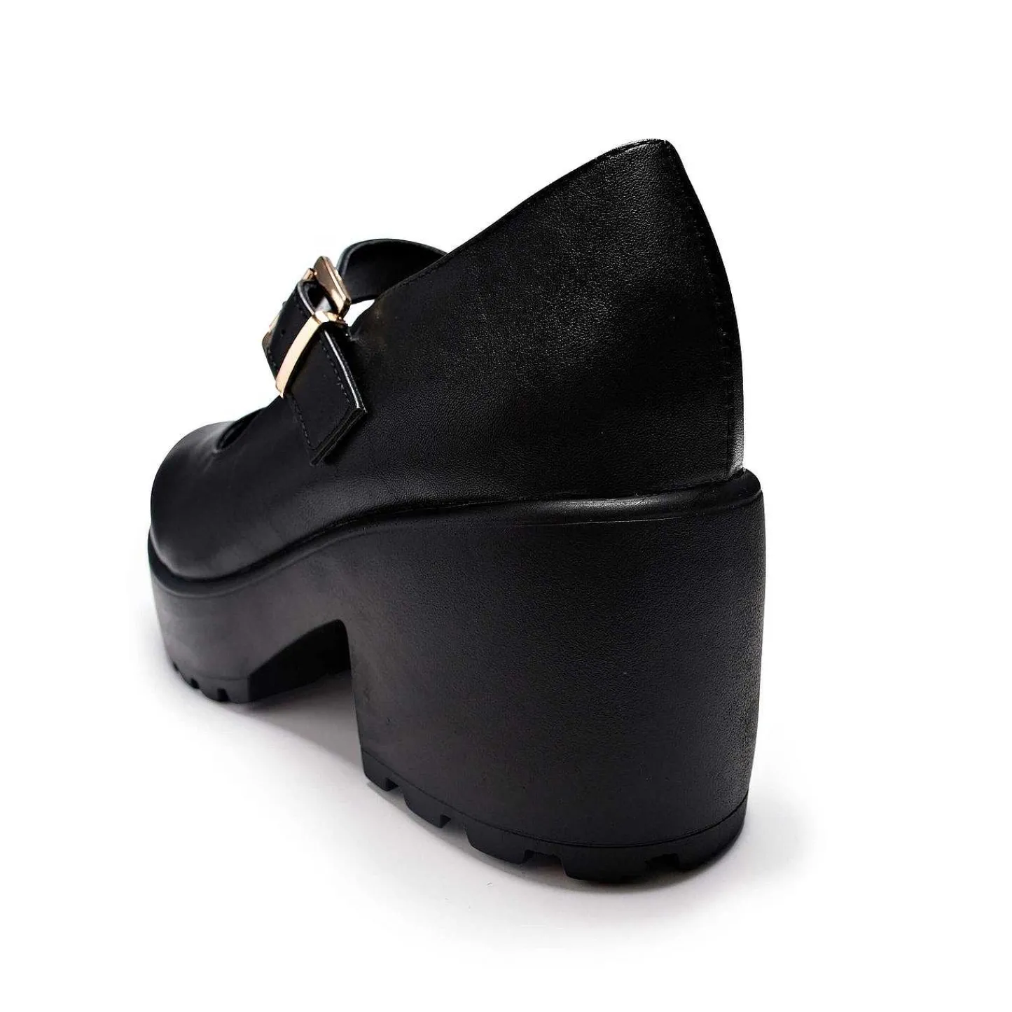 KOI footwear Mary Janes Met Hakken-Zwarte Dikke Platform Mary Jane Schoenen